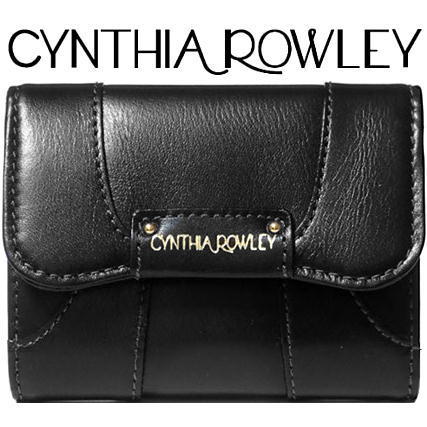 CYNTHIA ROWLEY( Cynthia Rowley )W pass case card-case cow leather black black simple adult pretty! genuine article guarantee 