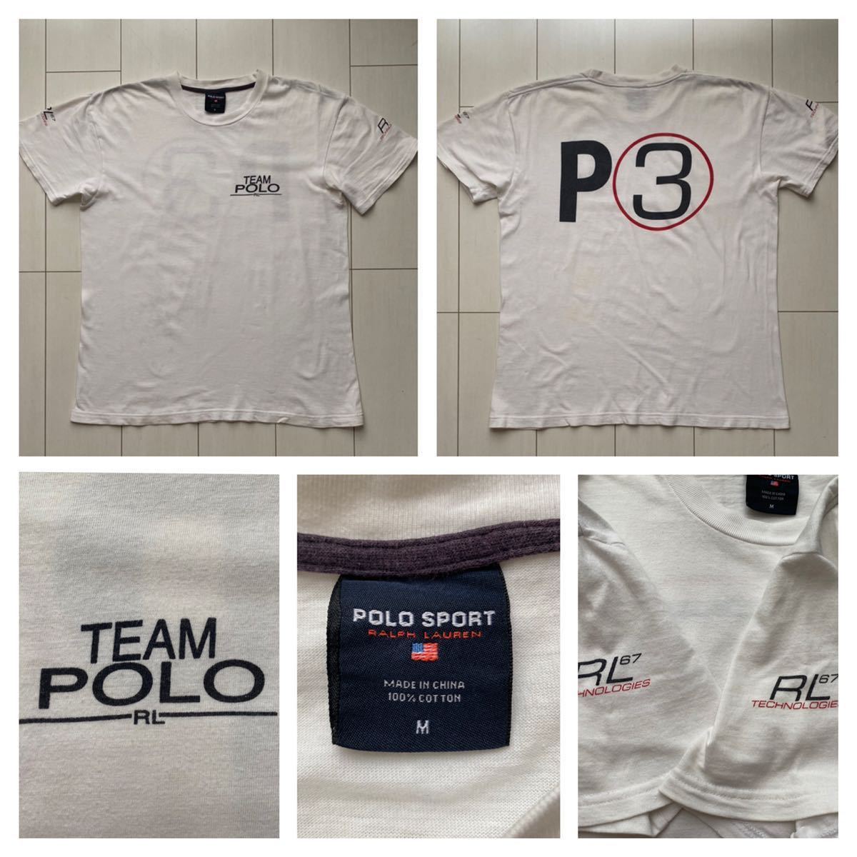 送料無料 90s polo sport ポロスポーツ ラルフローレン team technologies vintage ビンテージ Tシャツ  white ホワイト 白 RRL country 92