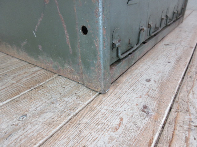  old iron 24 cup drawer I351 antique in dust real storage shelves steel tool box army self .. store furniture Cafe furniture old furniture 