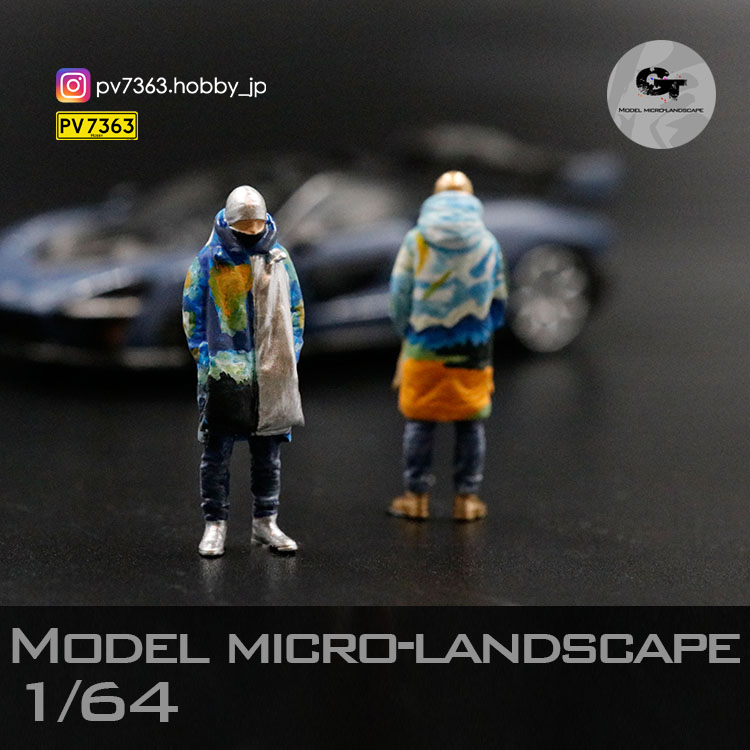 「 GT MODEL 」(128AS) 1/64 フィギュア シルバー 男性の画像1
