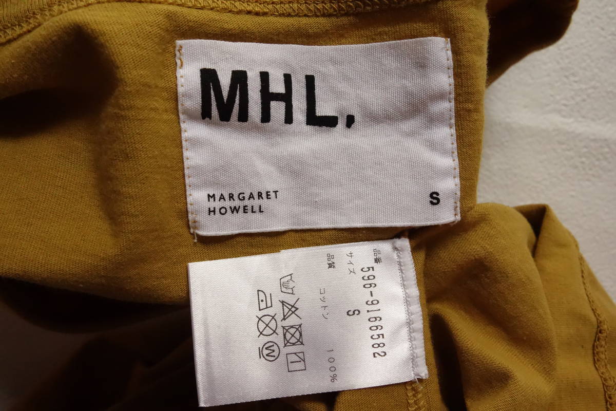 2019 beautiful goods MHL. Margaret Howell * Urban Research special order PRINTED LOGO T-shirt S mustard made in Japan *7700 jpy 