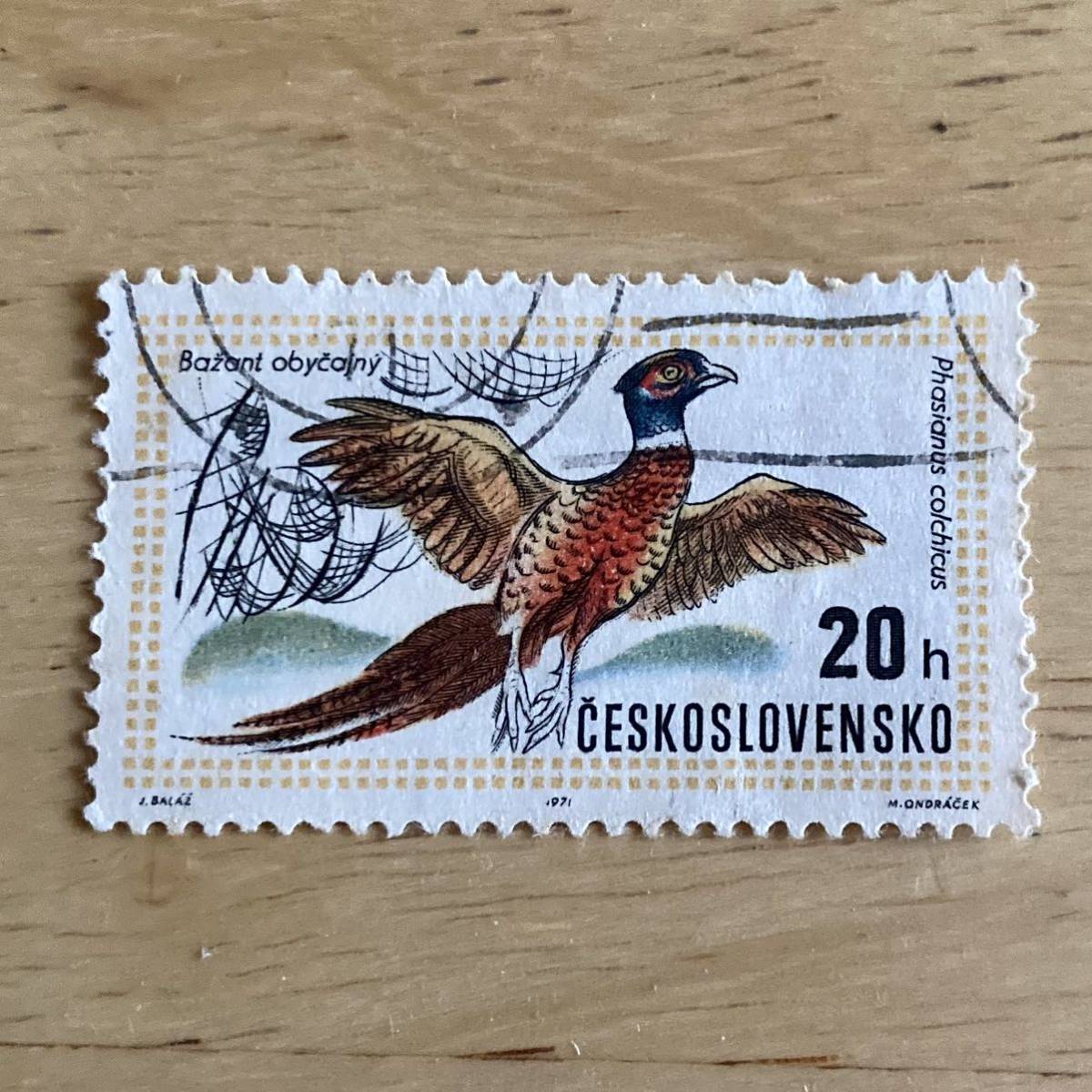 切手 ☆ 海外切手 ☆ stamp ☆ CESKOSLOVENSKO☆ チェコスロバキア ☆ チェコ ☆ 鳥 ☆ 20h ☆ 中古品 ☆ 使用済み ☆ 詳細不明 ☆_画像1