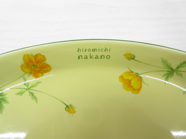 ★YC3809　hiromichi nakano　プレート　カップ　3点セット　花柄　黄色　オレンジ　デザート皿　ヒロミチナカノ　アンティーク 送料無料★_画像6