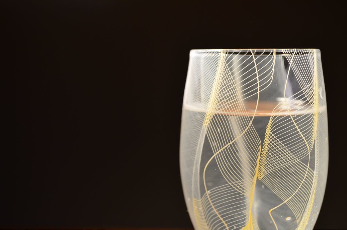 ● 新品 ● 2個セット【 MADE IN JAPAN 】シャンパングラス カクテルグラス　日本酒グラス 酒器　Glass studio MIGAKI _画像4