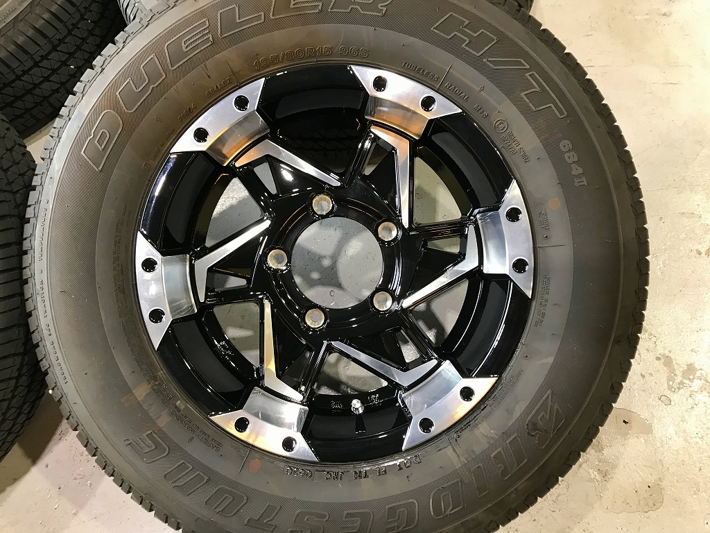 深リム WEDS MUDVANCE05 アドベンチャー ジムニー シエラ 15インチ 6J ±0 195/80R15 ブリヂストン JB74 タイヤホイールセット ホイール_画像3