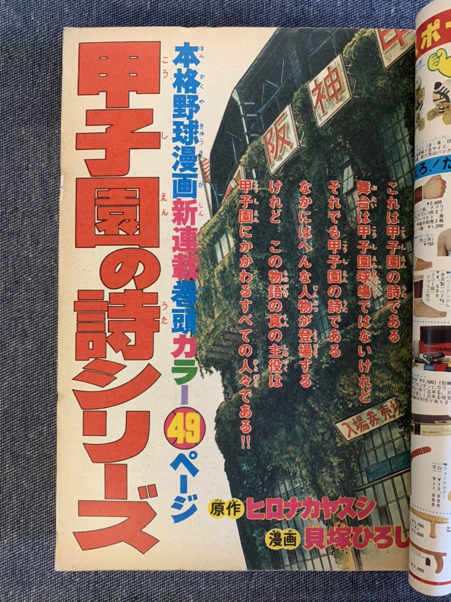 月刊少年マガジン 1980年7月号 シロマダラ/小林まこと 最終回からくりパックス/三浦みつる ぼくらのバカンス 釣りキチ三平矢口 甲子園の詩_画像4