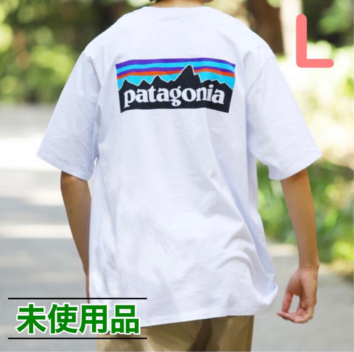 パタゴニア 長袖 ロンT Tシャツ Lサイズ ロゴ 大人気 白 ホワイト