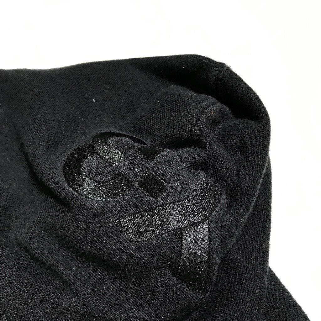 ★Y-3ワイスリー adidasアディダス×Yohji Yamamotoヨウジヤマモト★ロゴ刺繍 コットン プルオーバー パーカー 黒 ブラック XS 管:B:06_画像6