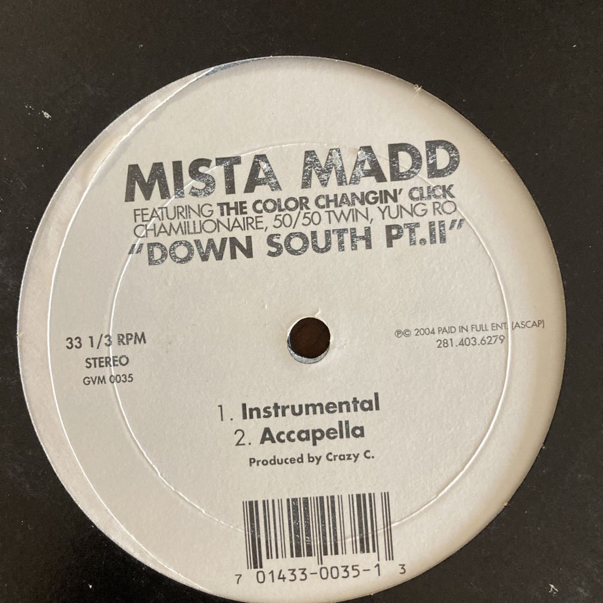 Mista Madd Down South Pt.II /12/レコード　レア　Gラップ