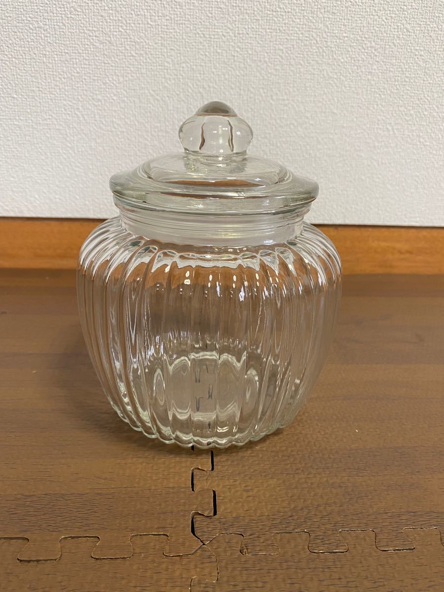 保存瓶　昭和レトロ　大　米びつ　梅酒　古道具　ヴィンテージ　ディスプレイ　気泡