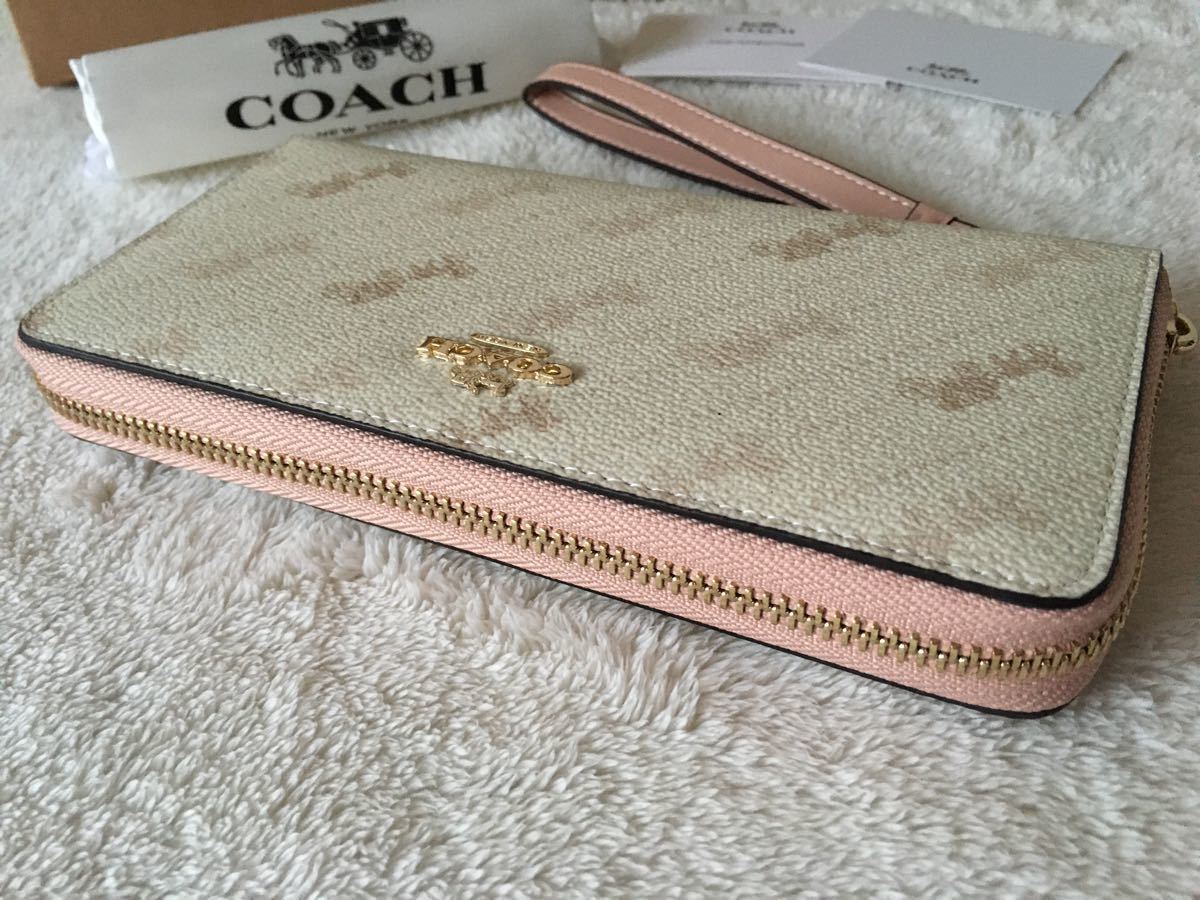 限定品】 COACH ストラップ付き長財布 未使用 J-006 ホースアンド ...