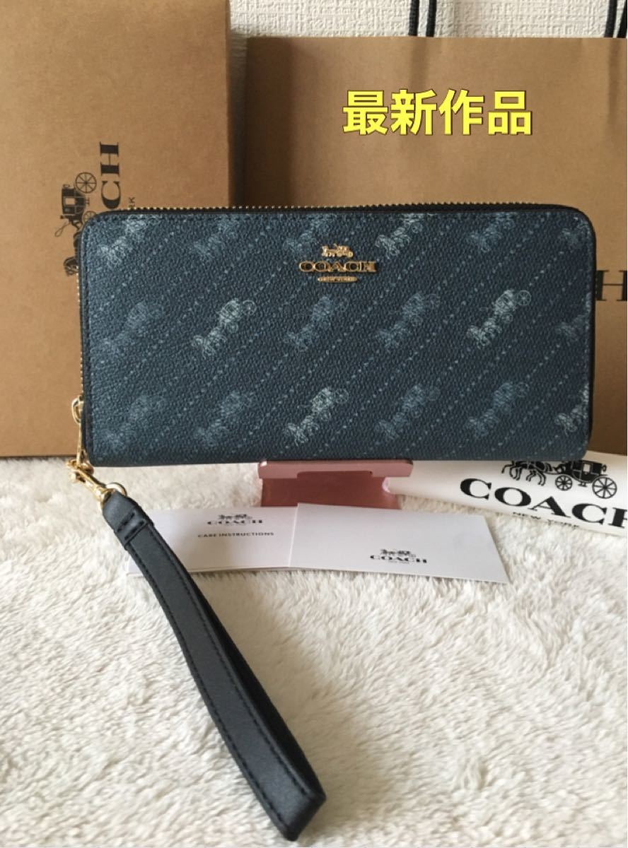 限定品】 COACH ストラップ付き長財布 未使用 J-006 ホースアンド ...