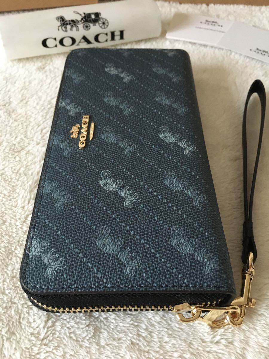 限定品】 COACH ストラップ付き長財布 未使用 J-006 ホースアンド ...