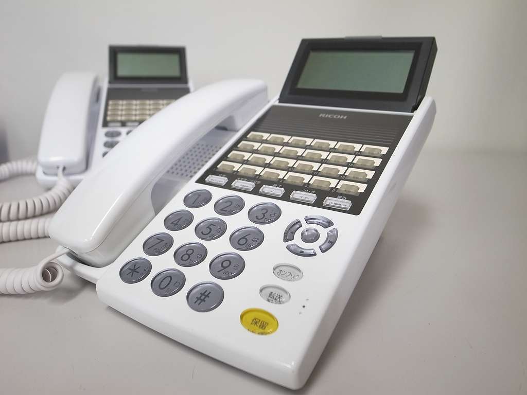 ■【☆希少☆】 RICOH BXシリーズ 24ボタン多機能電話機 【RI-24D 表示付電話機】 2台 (3)■