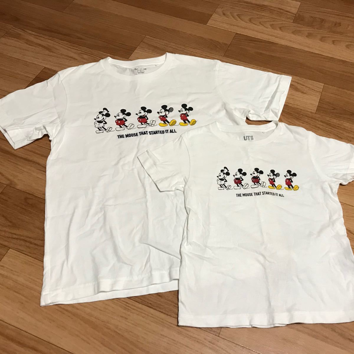 Paypayフリマ ユニクロ ミッキー Ut 半袖tシャツ Tシャツ 親子コーデ 110cm