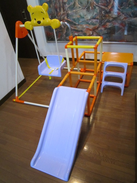  intellectual training toy motion nerve rearing reflection nerve rearing motion ability improvement NONAKA WORLD.... Jim DISNEY Winnie the Pooh jungle-gym slide swing 