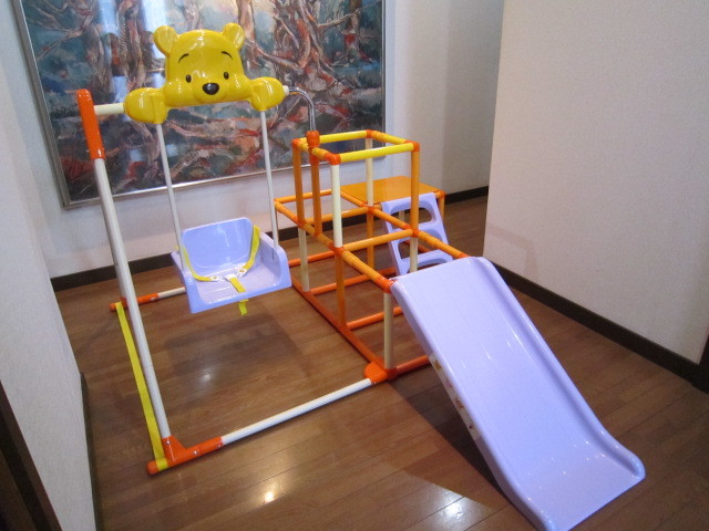  intellectual training toy motion nerve rearing reflection nerve rearing motion ability improvement NONAKA WORLD.... Jim DISNEY Winnie the Pooh jungle-gym slide swing 