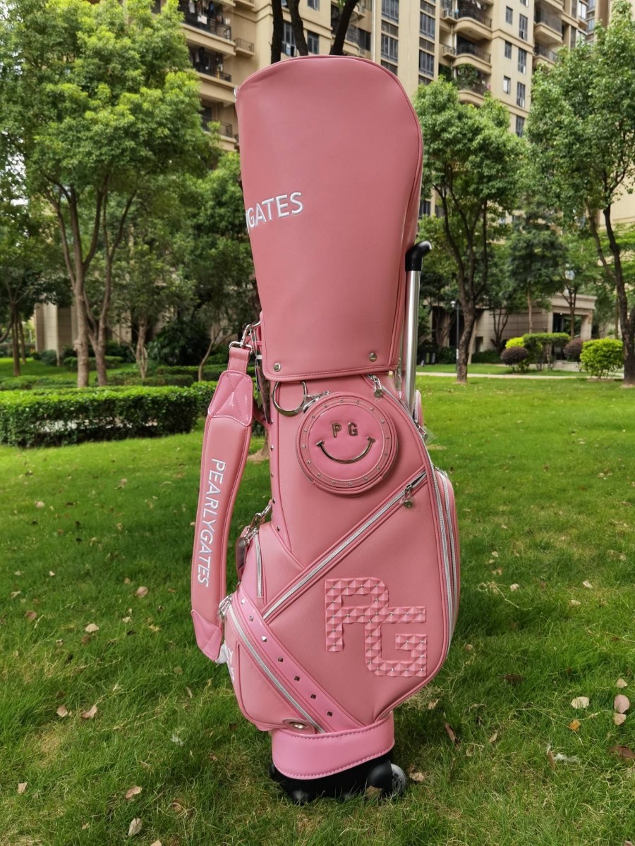 ピンクの女性 PEARLY GATESゴルフキャディバッグゴルフバッグ全新未使用！