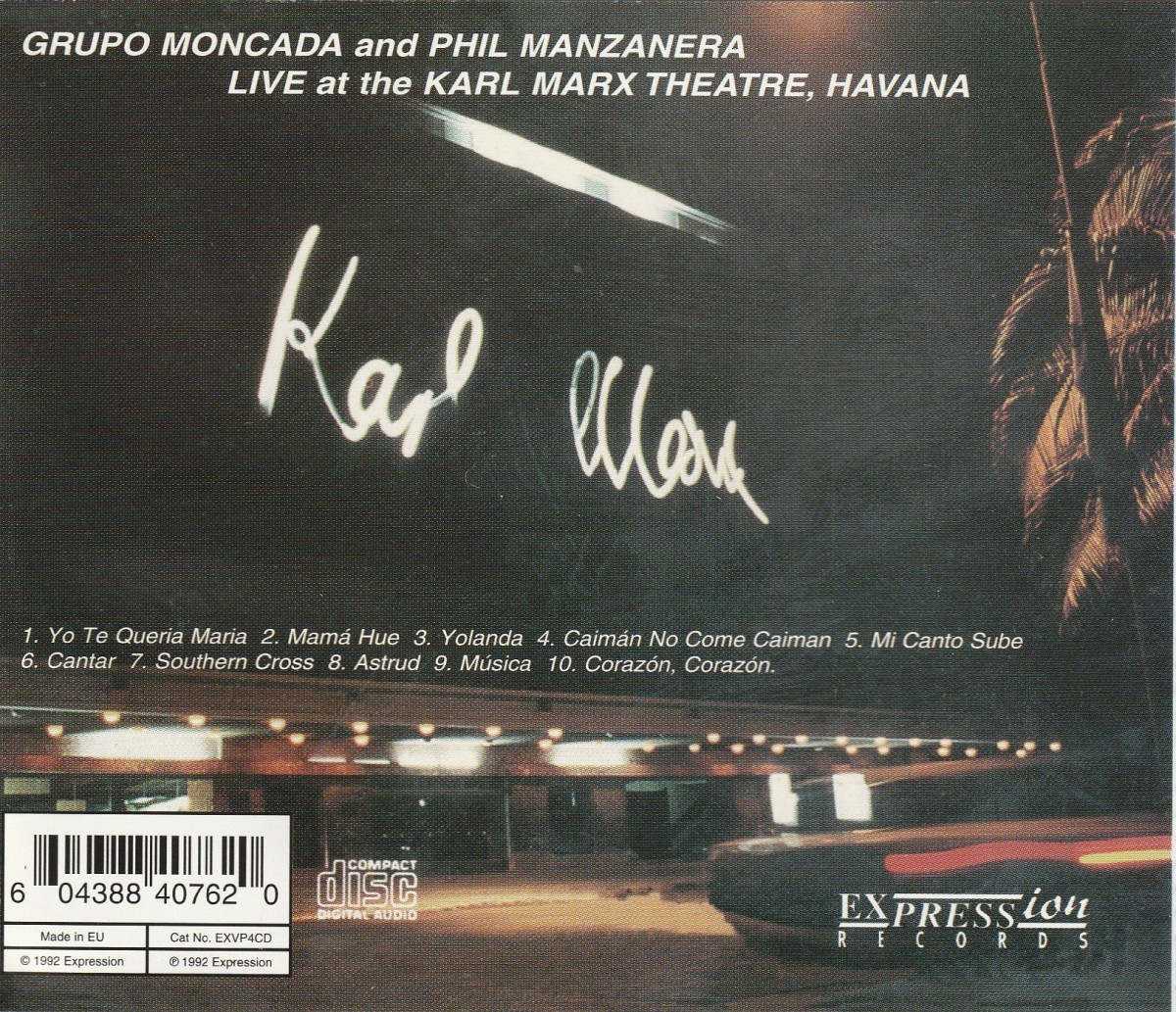 【CD】GRUPO MONCADA/PHIL MANZANERA/LIVE at the KARL MARX_画像2