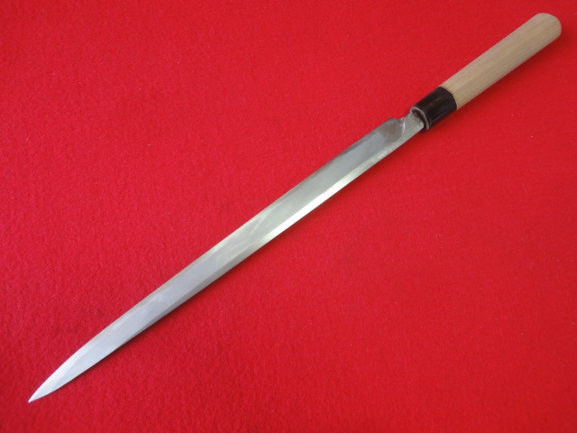【京都/源金久】刺身包丁 刃渡28㎝ 全長43.3㎝ 峰厚4.8㎜ ※片刃 中古品 全国一律送料1100円