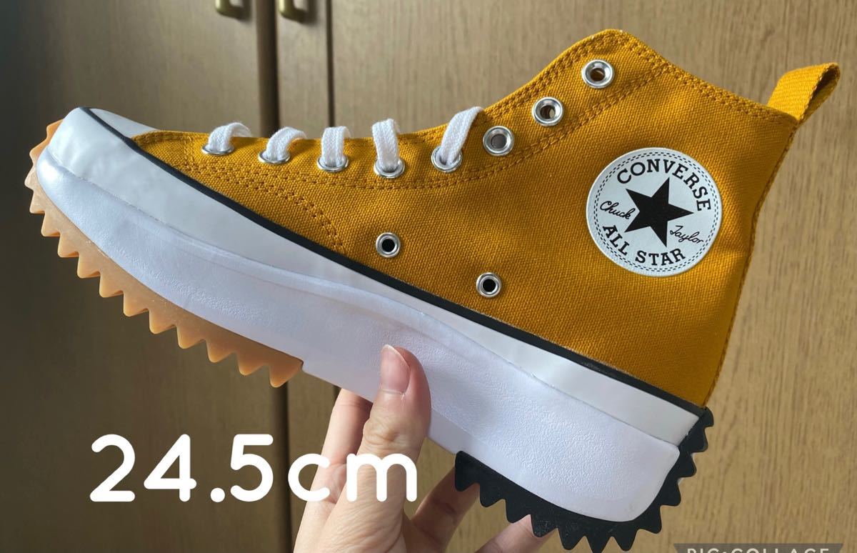 ★converse run star hike イエロー　24.5cm コンバース　ランスターハイク　ct70