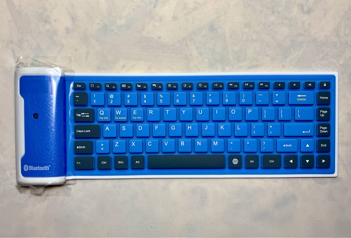 Bluetooth対応 シリコンソフトキーボード　防水 防塵 防油 防食 ワイヤレスキーボード Bluetoothキーボード
