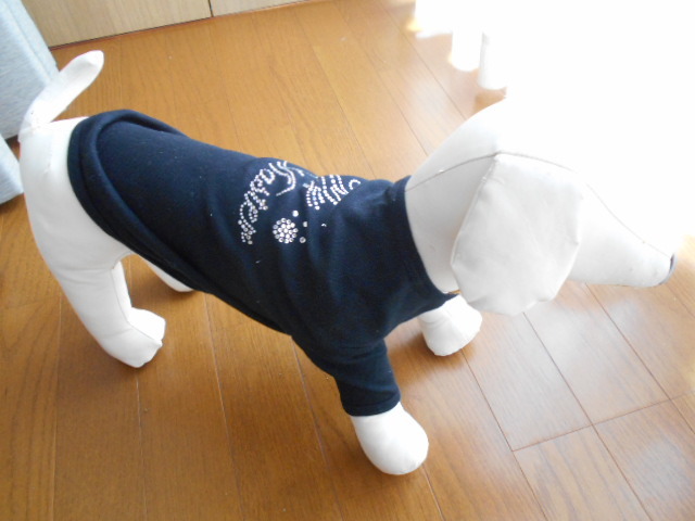 小型犬☆DHC ディーエイチシー　Cotton sisters　コットンシスターズ★ラインストーンTシャツ　M　ブラック_画像2