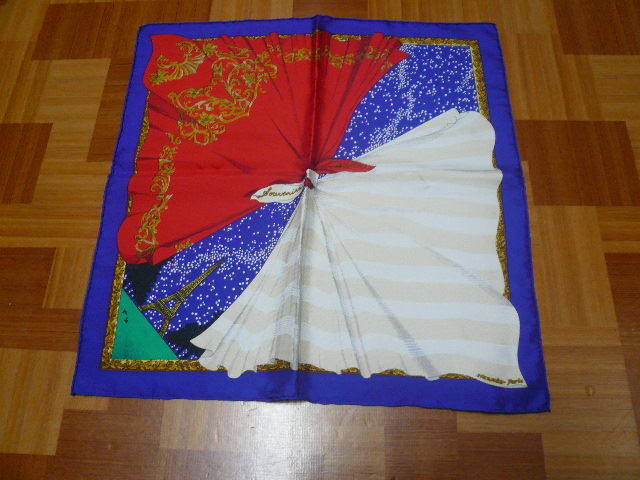 ☆HERMES 　スカーフ プチカレ 45×45 SILK　 souvenirs　 FABRIOUE EN FRANCE_画像6