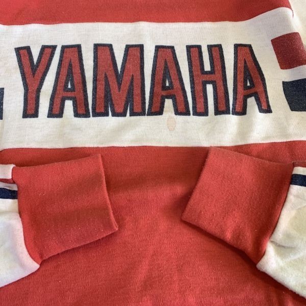  супер редкий не продается 1977 год Yamaha Works свет дешево металлический прекрасный Work ползун мотокросс джерси Vintage мотокросс long T футболка с длинным рукавом *49