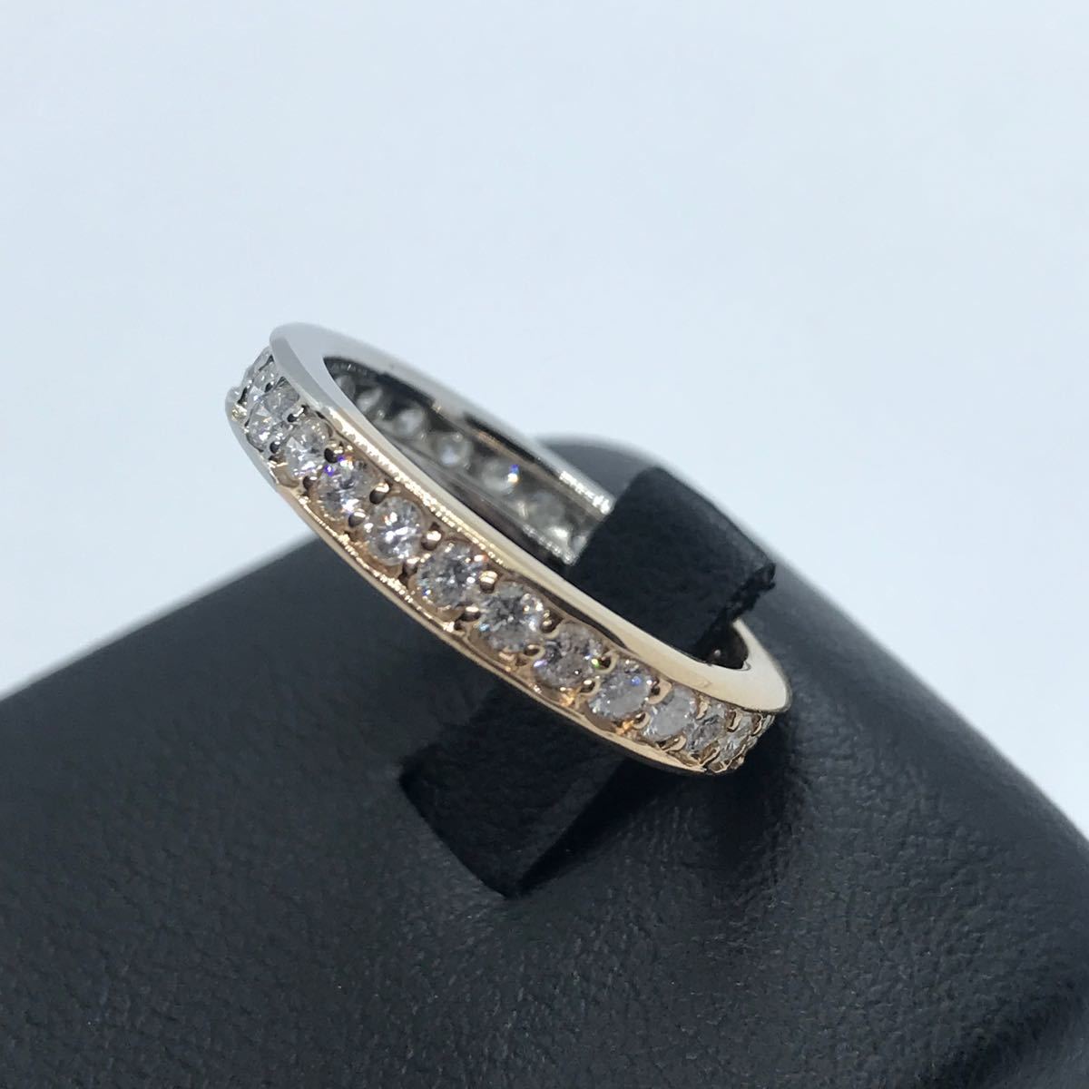 ダイヤモンド 1.00ct K18 pt900 フルエタニティリング 12号 指輪
