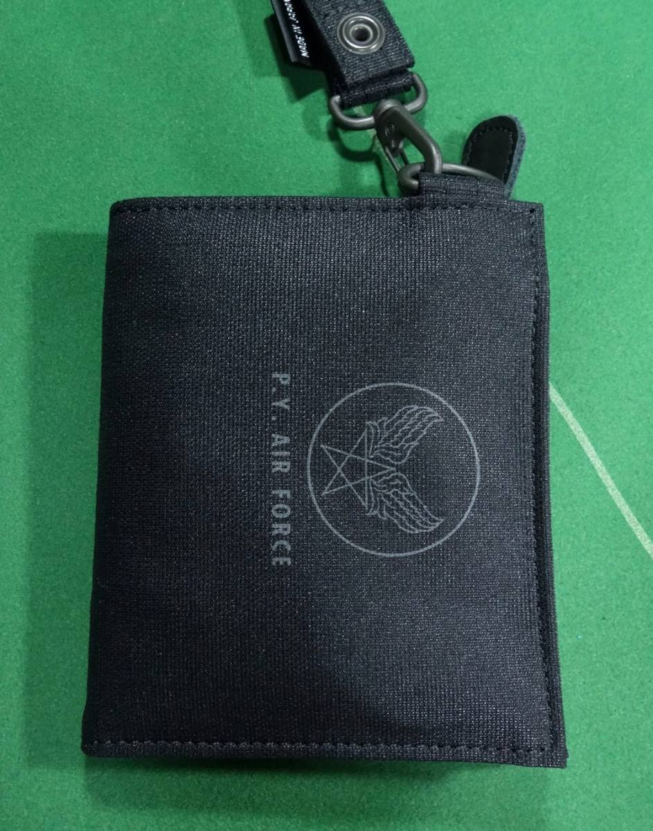 * Porter FLYING ACE nylon oks material with strap 2. folding purse wallet black beautiful goods!!!*
