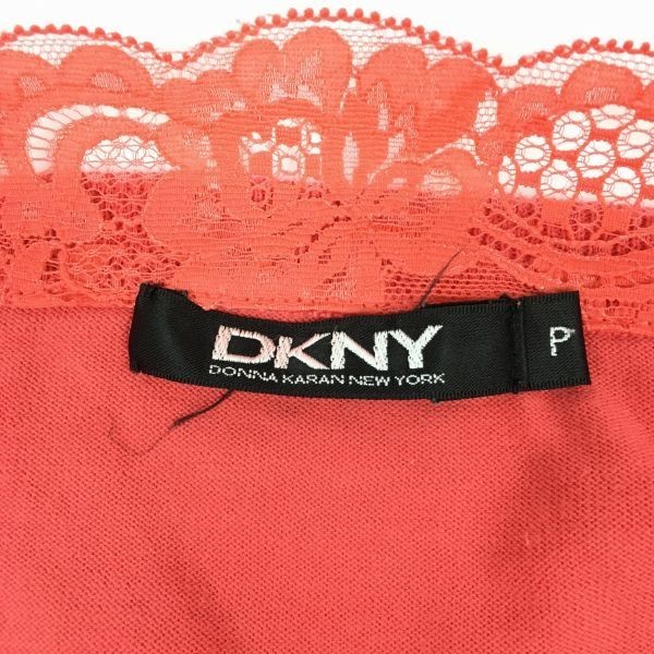 DKNY Donna Karan ensemble knitted cardigan size M corresponding orange pink tube NO.A8-26