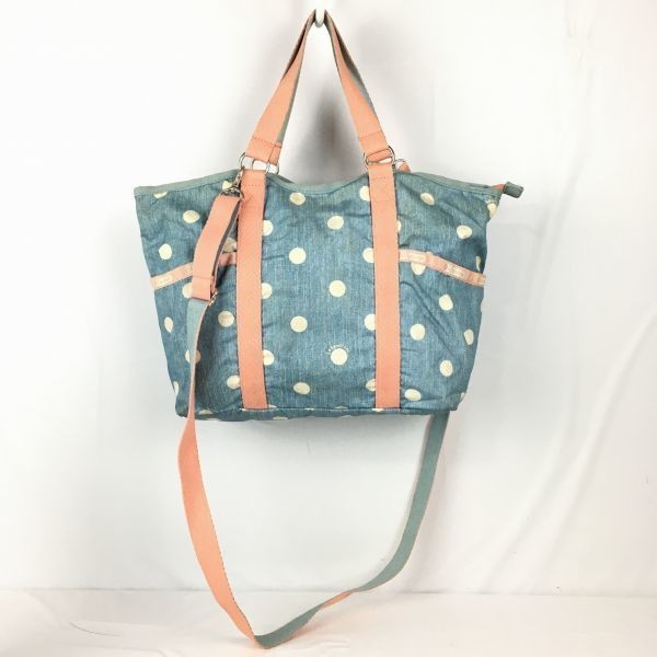 LESPORTSAC/レスポートサック ハンド ショルダーバッグ 水色 水玉模様 ナイロン 管NO B10-15|PayPayフリマ レスポートサック ハンドバッグ トートバッグ ナイロン ドット柄 ブラック