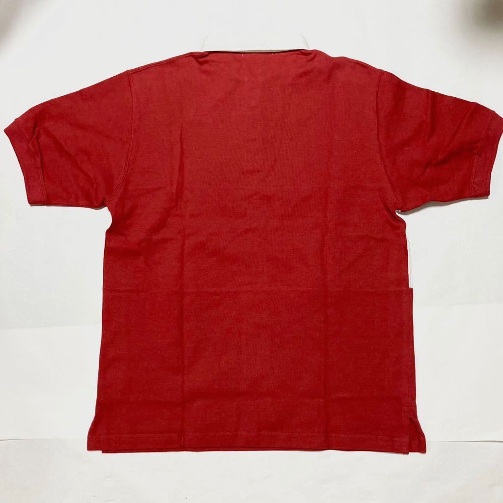 デッドストック 90s vintage POLO Ralph Lauren POLO sport ポロスポーツ ラガーシャツ 90年代 オリジナル  ビンテージ ポロシャツ ロゴ 赤