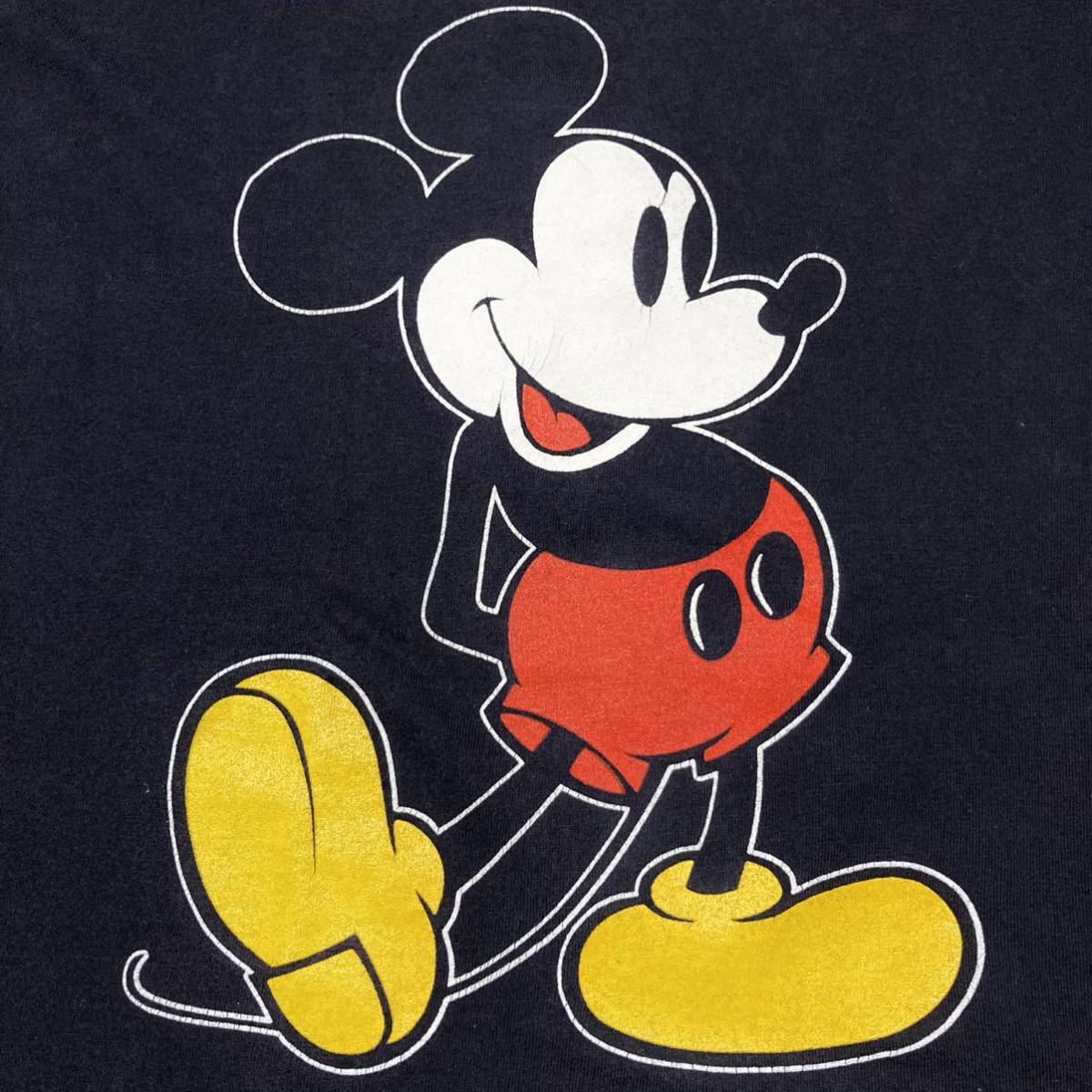 90s vintage USA製 Disney 90年代 ビンテージ ディズニー ミッキー マウス Tシャツ キャラ アニメ 映画 ムービー 古着 80s 黒 ブラック M位_画像2