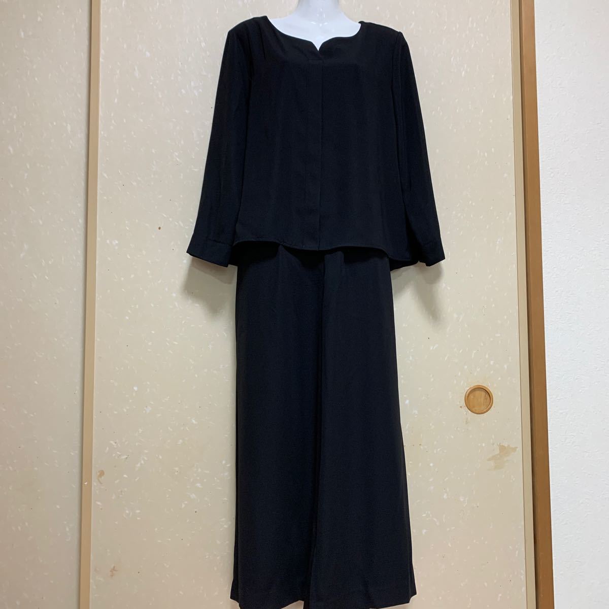 【美品】 セットアップ　パンツスーツ　黒　13