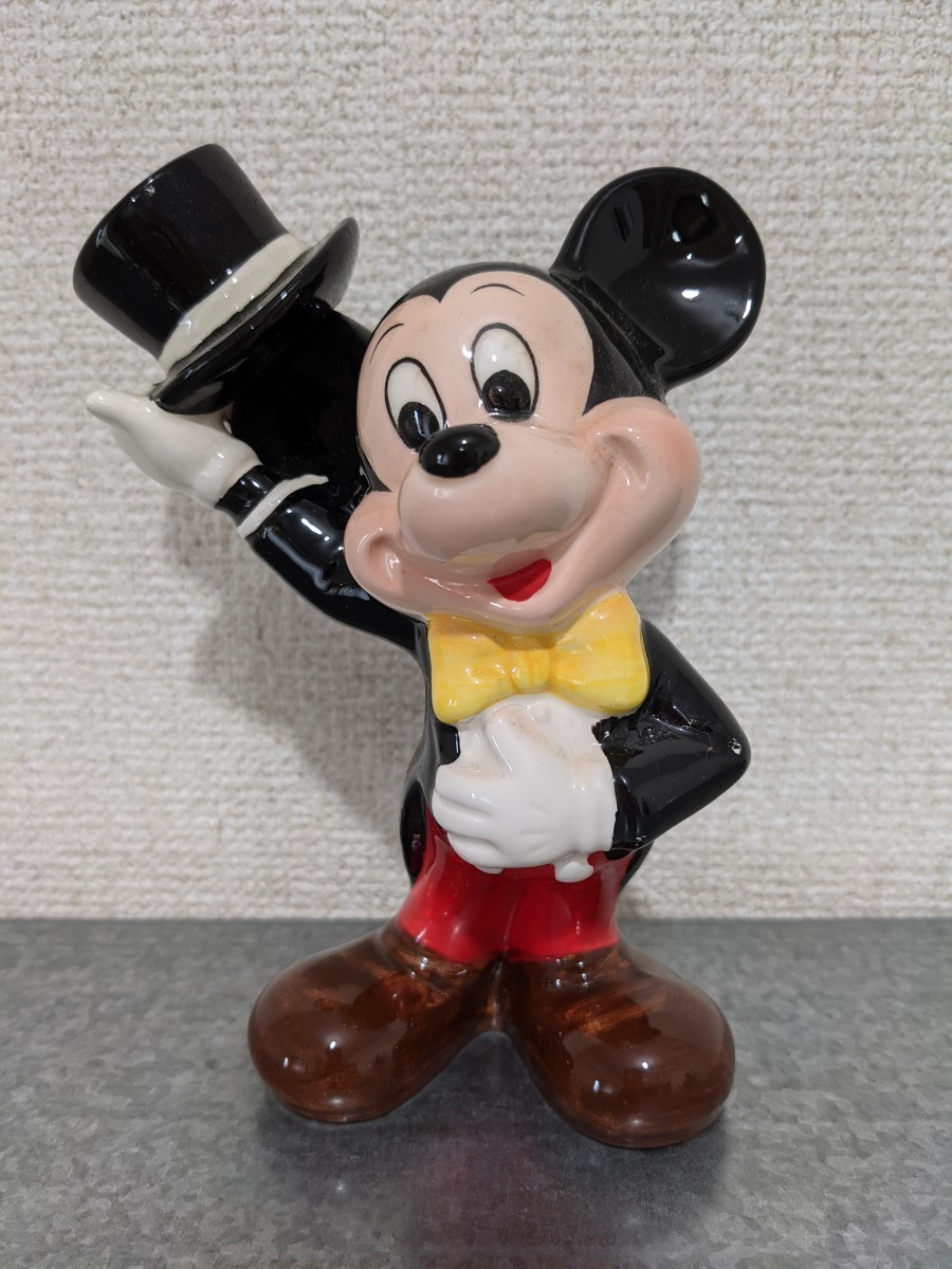 希少　TDL ミッキーマウス　フィギュアリン　陶器　ヴィンテージ　置物　ディズニーランド　ディズニー　Disney