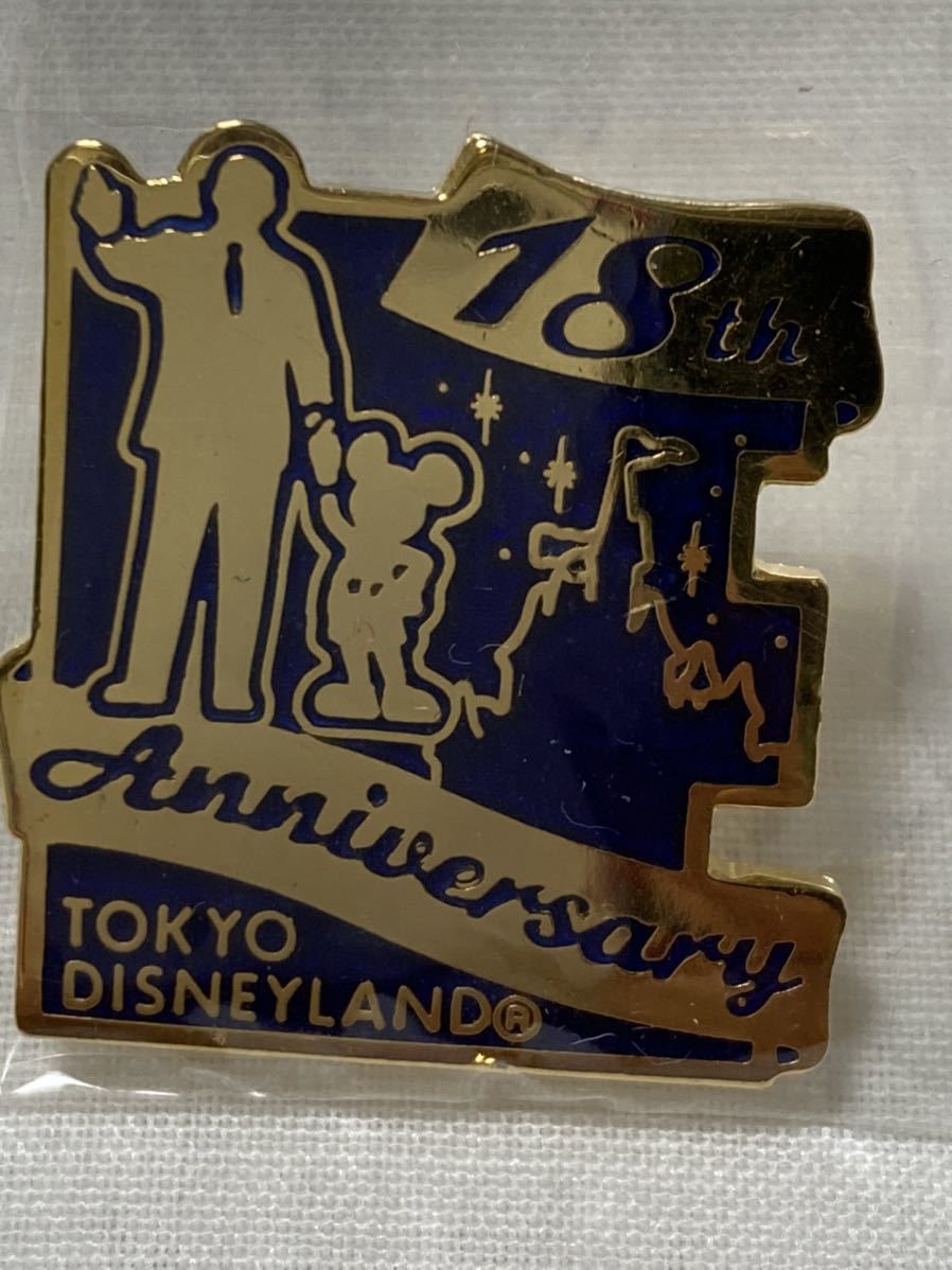 未使用未開封　ピンバッジ　東京ディズニーランド　18th（18周年記念）_画像2