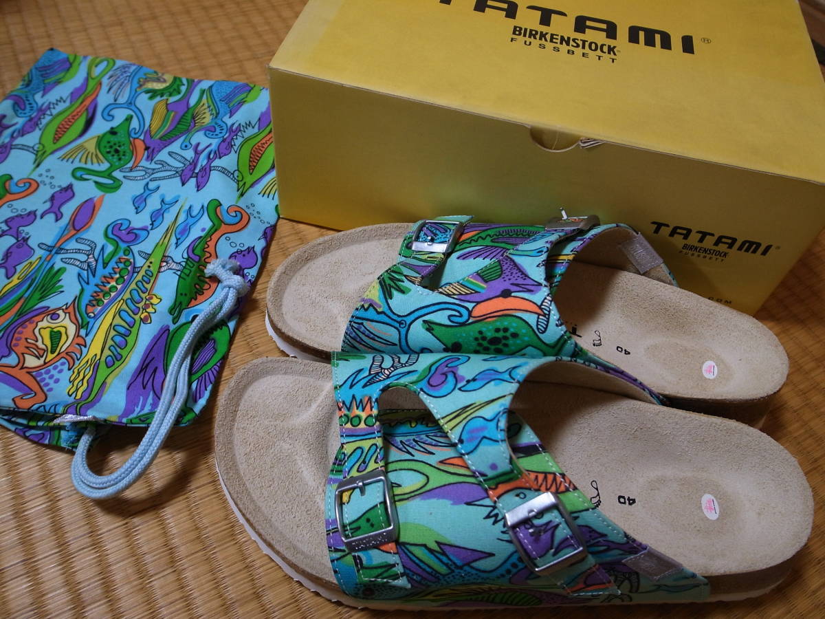 激レアコラボ・稀少★STUSSY ステューシー×TATAMIタタミ by BIRKENSTOCK Stussy 25周年記念 ZURICH★ブルーPrica サンダル★40_画像1