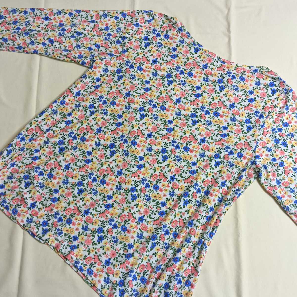 #AV71 PART2 ジュンコシマダ レディース LL XL 七分袖 カットソー ブルー ピンク 花柄 小花柄 ゆったり 大きいサイズ_画像3