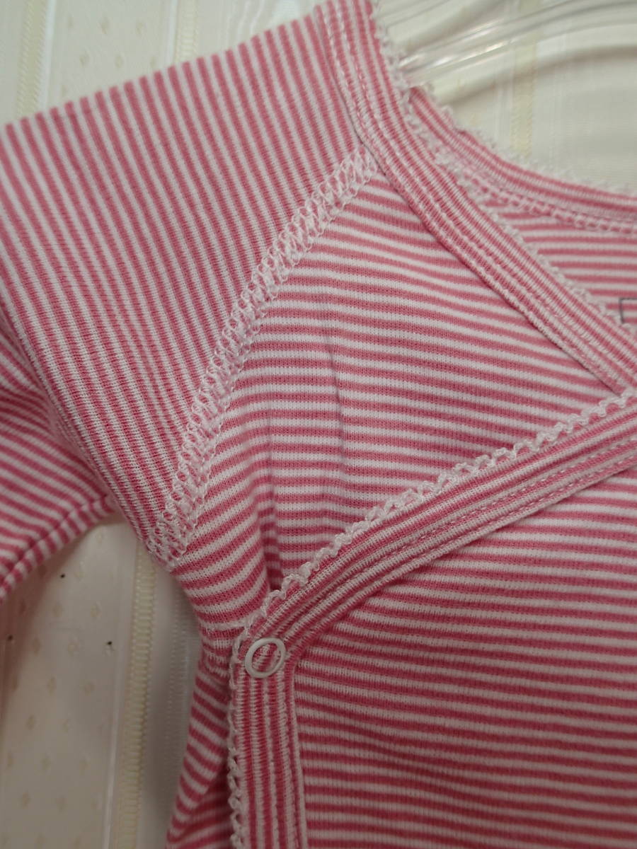 * Petit Bateau /petit bateau детская одежда 67.* розовый окантовка рисунок / длинный рукав детский комбинезон t1878