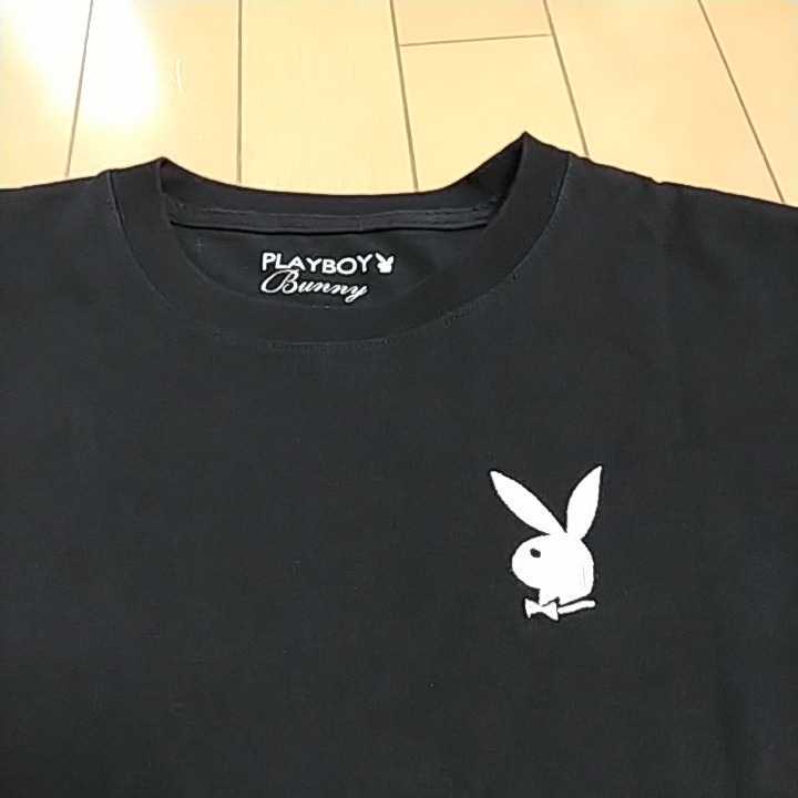 ☆PLAYBOY☆ししゅうロゴTシャツ☆サイズＭ黒_画像2