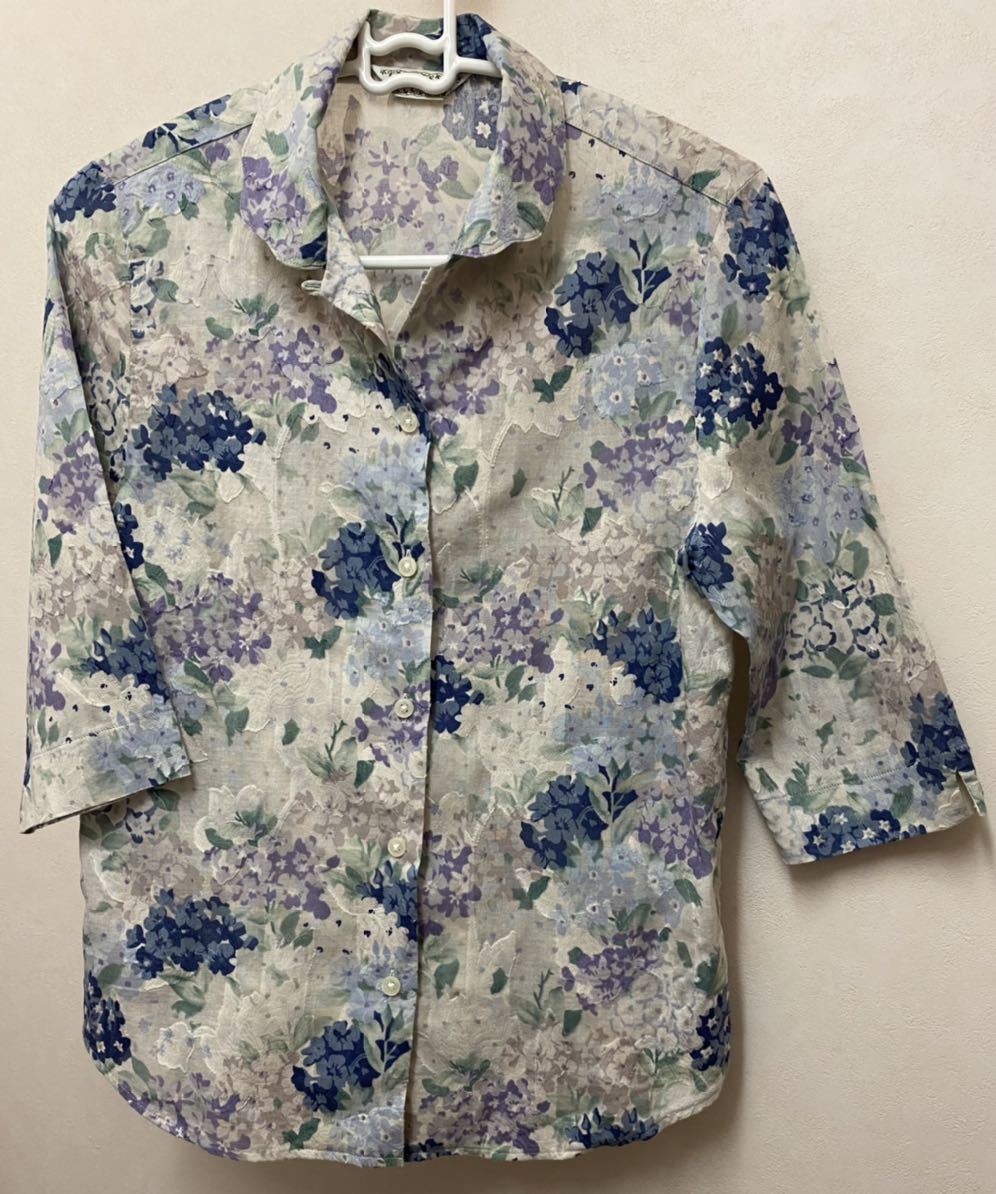  Zero выбросы 5 минут рукав блуза цветочный принт фиолетовый . цветок хлопок 100%
