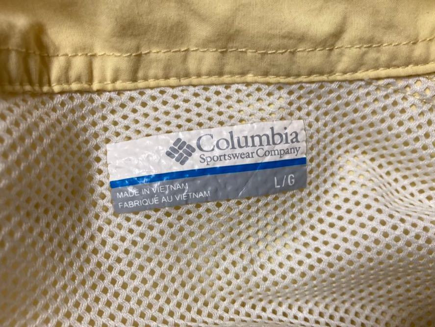 Columbia PFG コロンビア フィッシングシャツ 長袖シャツ マルチポケット OMNI-SHADE ボタンダウンシャツ 黄色 L_画像4