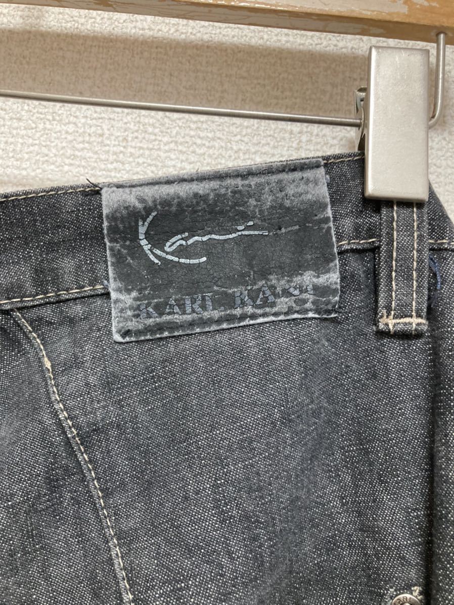 USA old clothes KARL KANI Karl Kani design wide Denim wide Denim pants 36 black Denim Karl kani