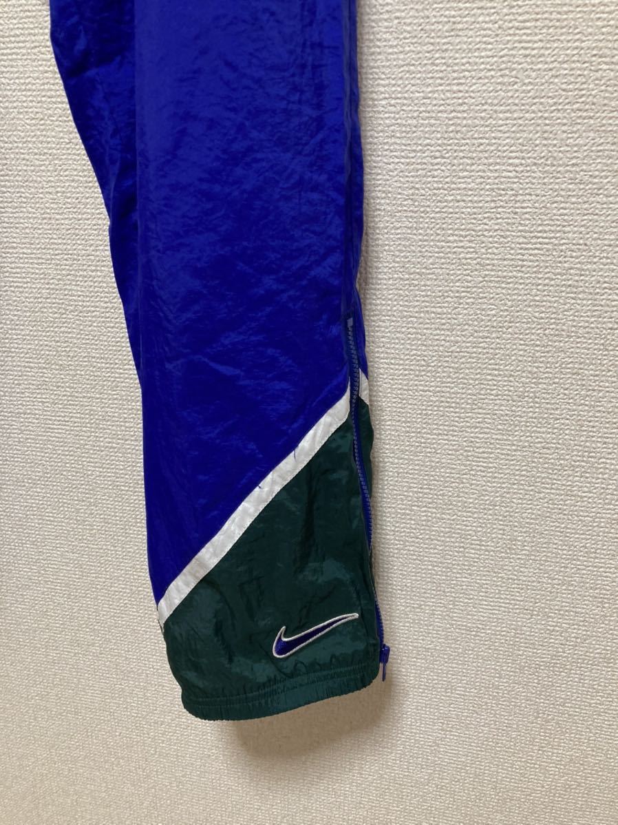 90's NIKE ナイキ イージーナイロン パンツ トラックパンツ 青 PANTS L イージーパンツ/ ヴィンテージ vintage_画像8