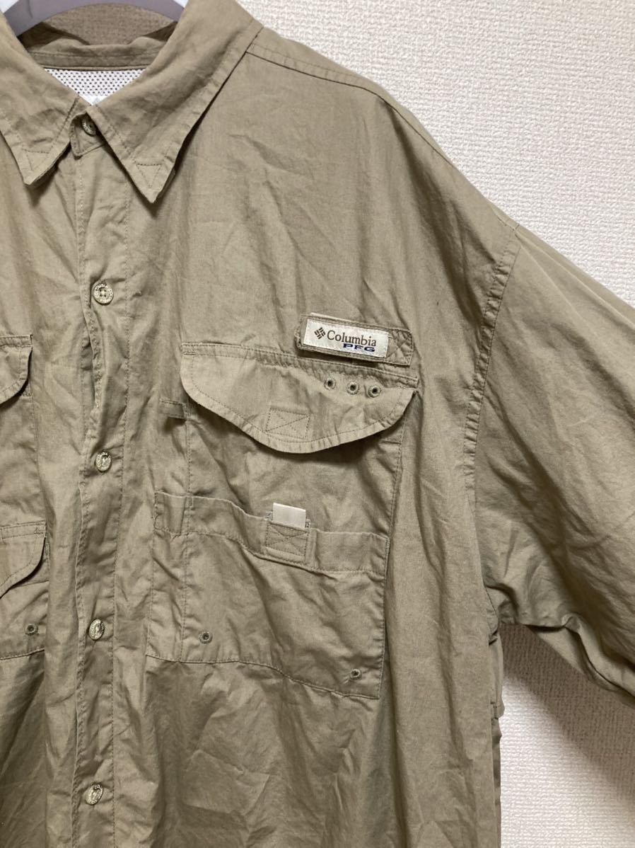 Columbia PFG コロンビア フィッシングシャツ 長袖シャツ マルチポケット XL ブラウン系 アメリカ企業シャツ_画像8