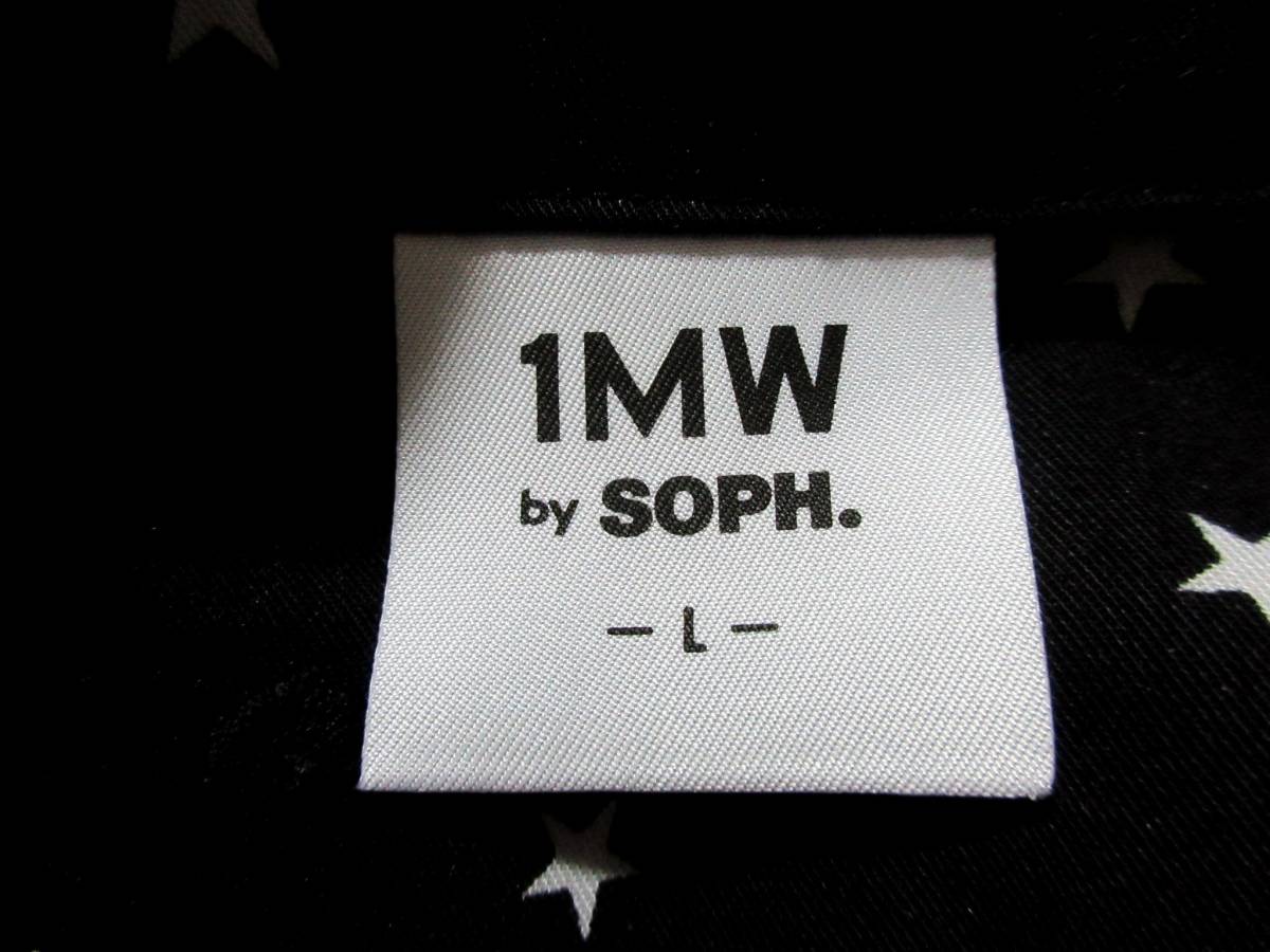 1MW by SOPH. ソフ 5分袖 オープンカラーシャツ レオパード 星 スター柄_画像6