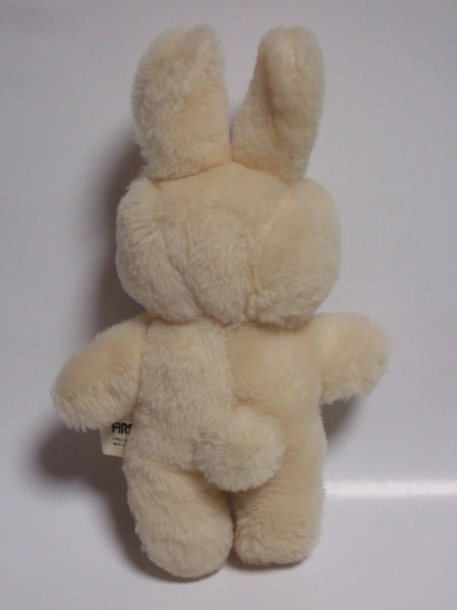  First FIRST... ribbon rabbit soft toy pie ru wool Mark made in Japan 
