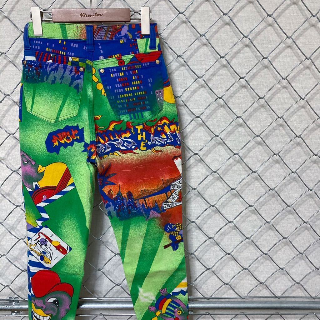 VERSACE JEANS COUTURE ヴェルサーチ 90's 総柄 デザインパンツ 29 レディース